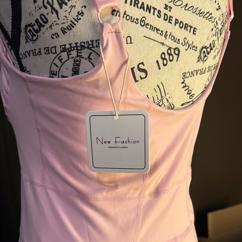 Women's Pink Sleeveless Dress - Picture 3 of 11